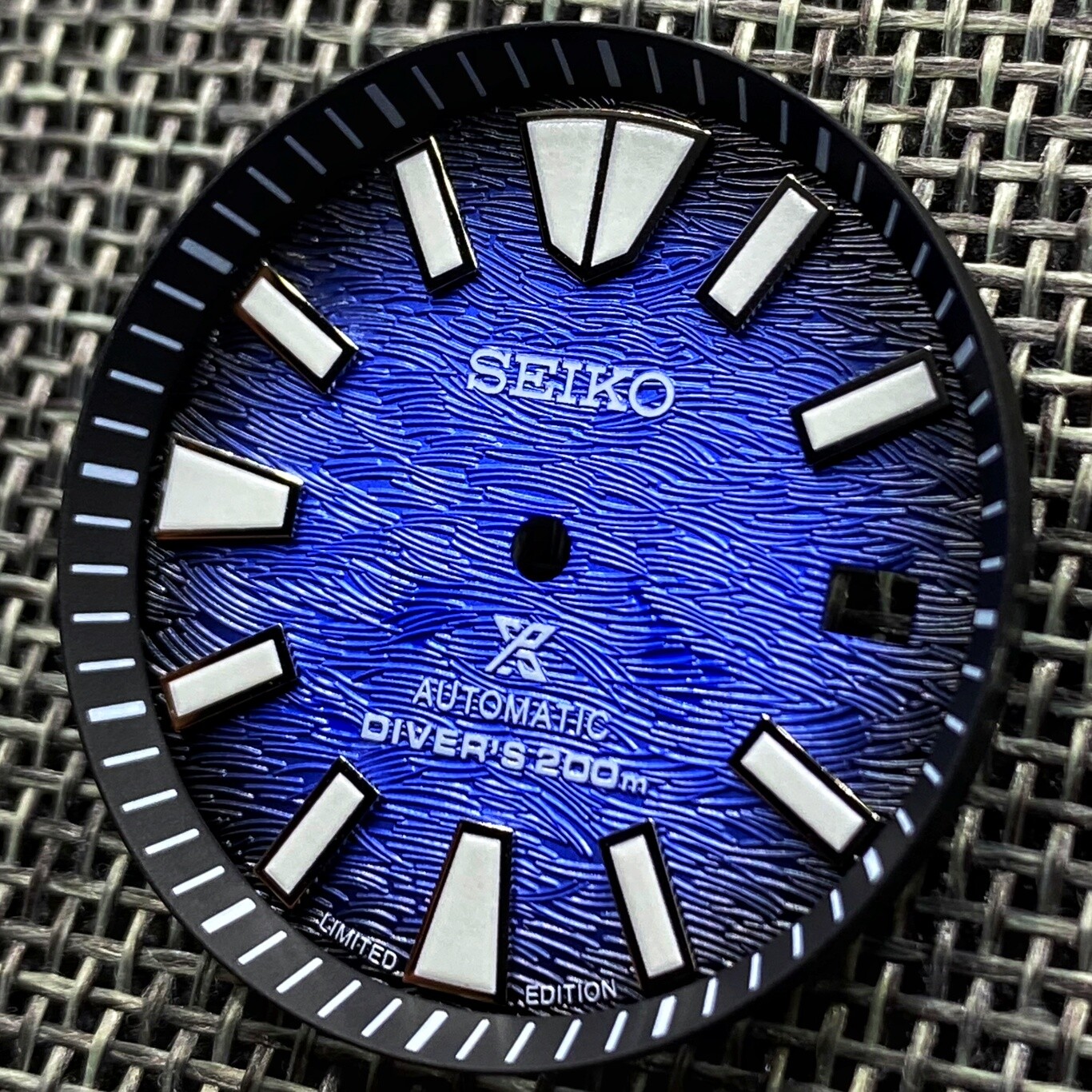 New SAVE THE OCEAN SAMURAI PROSPEX DIAL DATE FOR SEIKO NH35 NH36 SKX007 w/ Ring