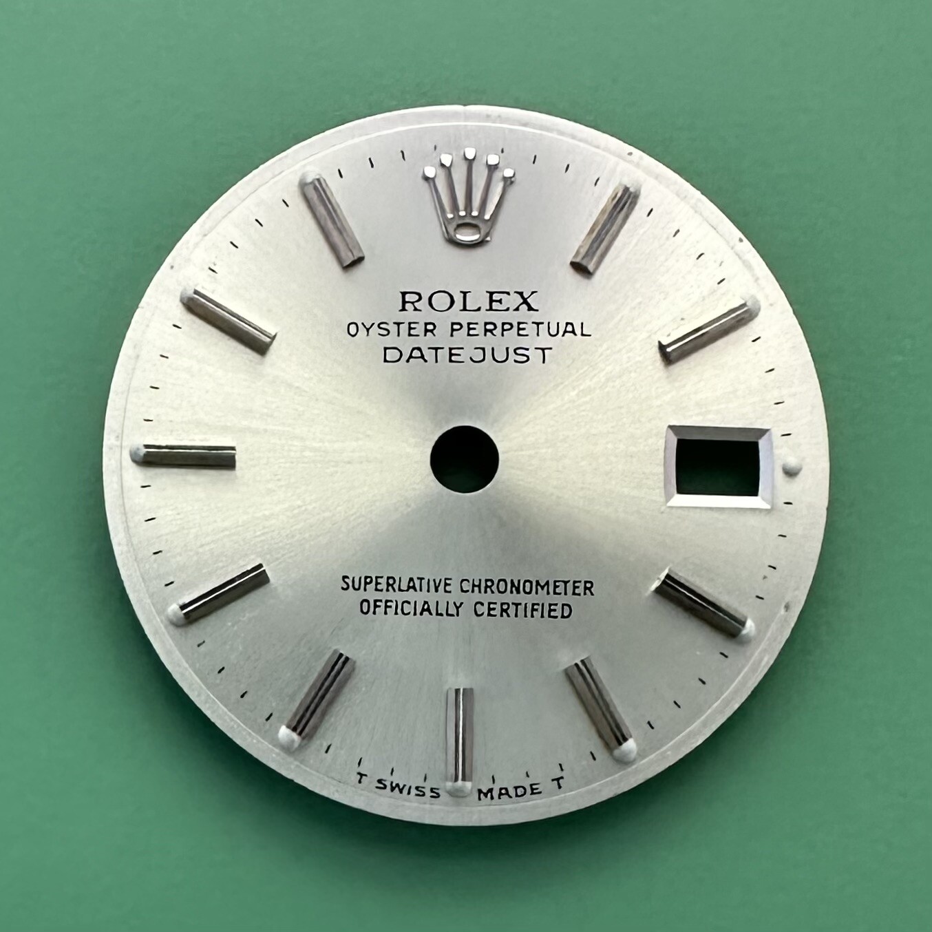 Genuine Rolex Datejust Lady 26mm Watch Dial Silver 19.8mm Diameter
