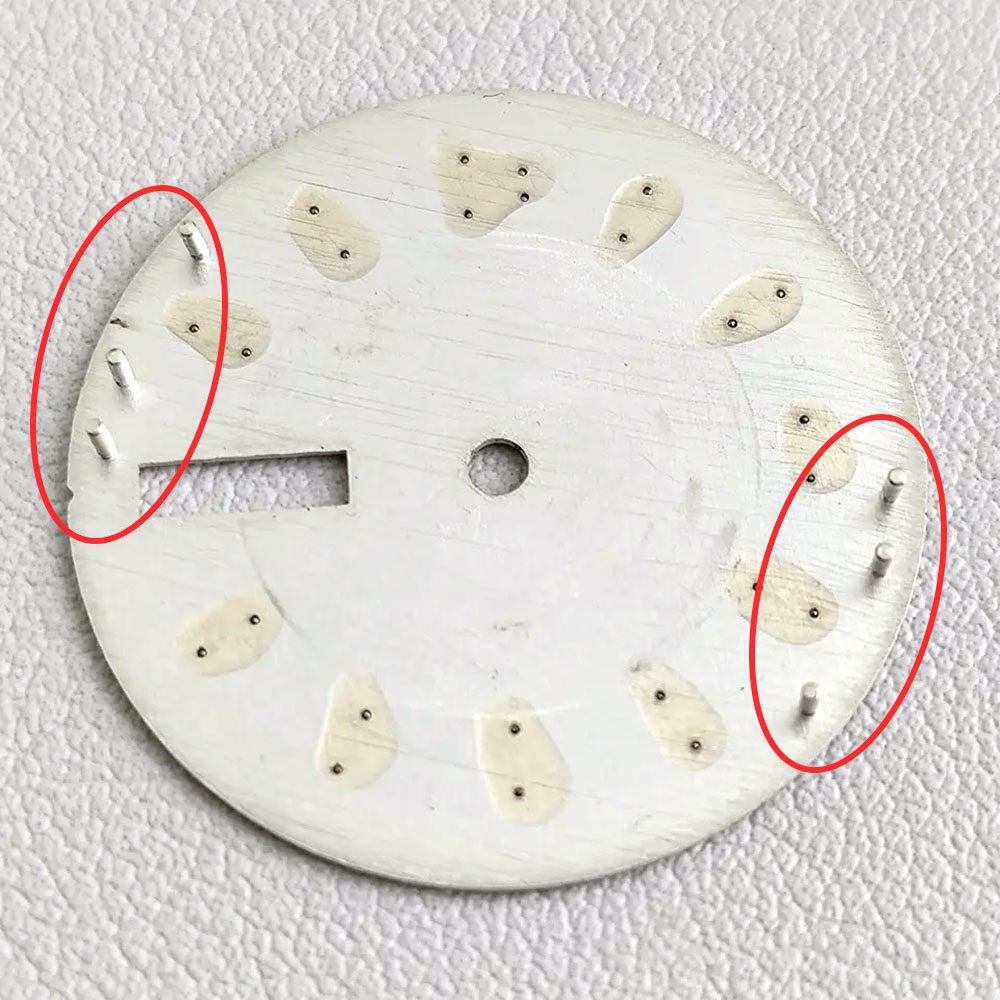 28.5mm No Logo Sun Pattern Watch Dial Green Lume for Nh36 Movement Watch Parts