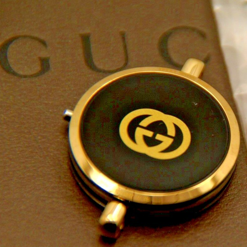New Gucci Case & Case Back For The 2000 L Stack Watch – Black Piping