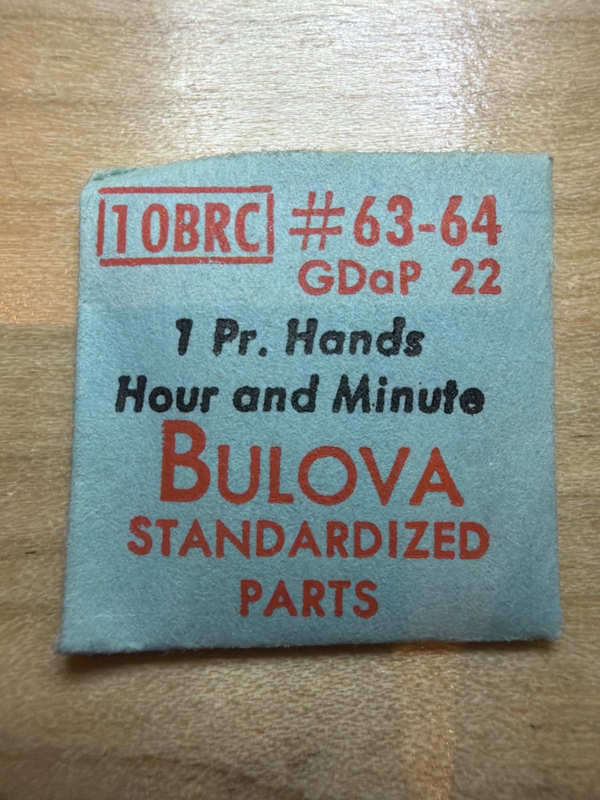 Bulova – NOS – 63-64 Pair of Watch Hands – Various Calibers & Finishes