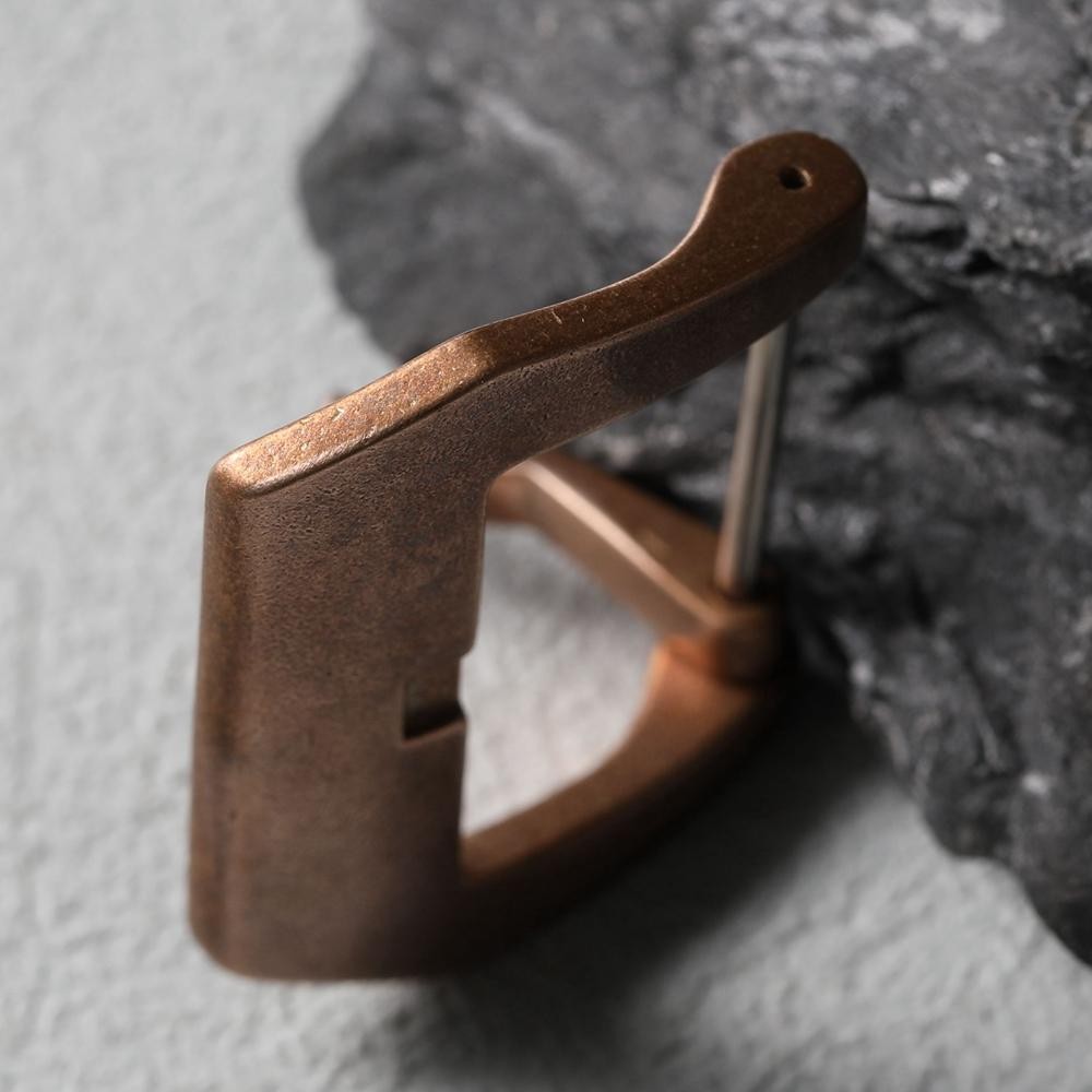 CUSN8 Bronze Buckle 20mm 22mm 24mm 26mm Oxidized Pure Copper for Leather Strap