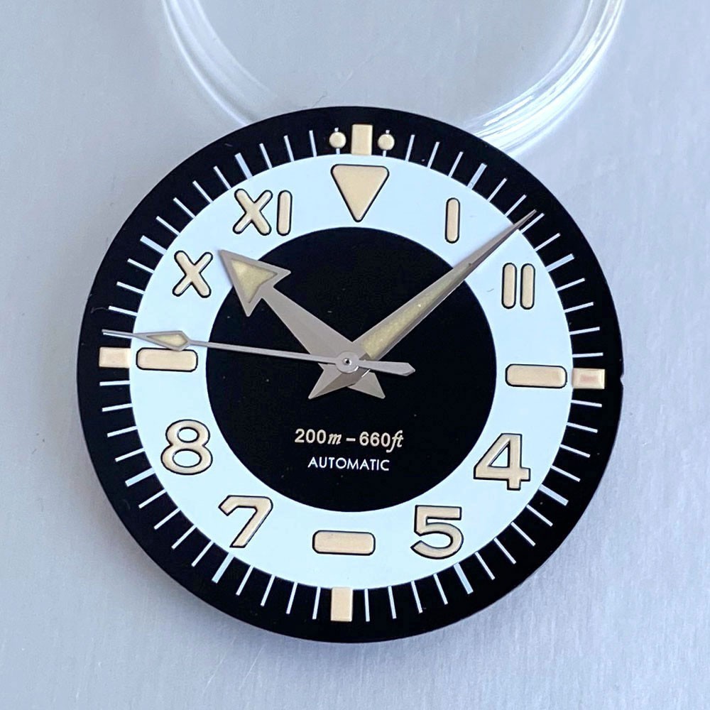 31mm No Logo Watch Dial Green Lume for NH35 NH36 ETA2824 PT5000 Movement Parts