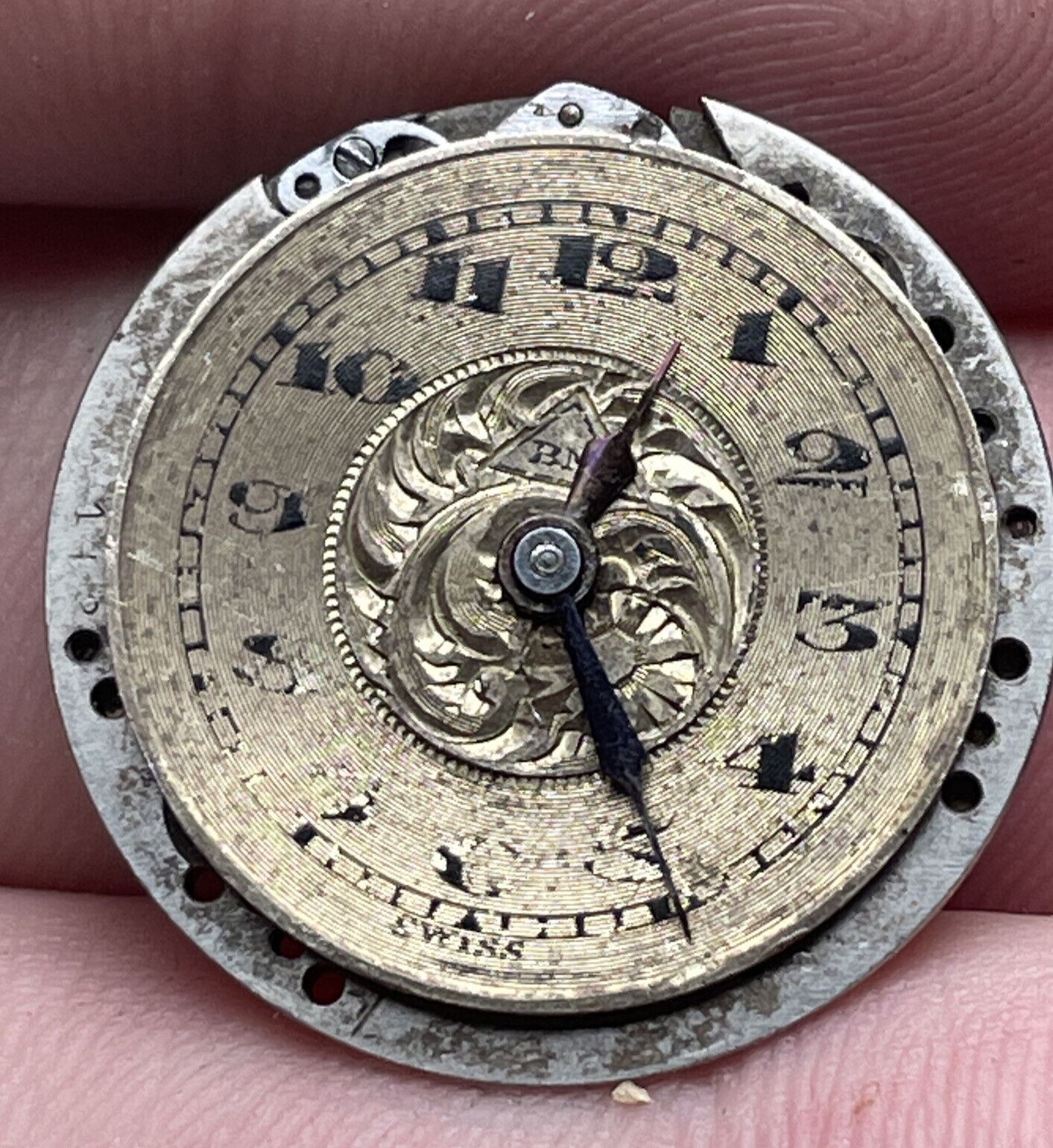 Vintage Invicta Watch Co. 15 Jewels 2 Adjustment Movement With Face.