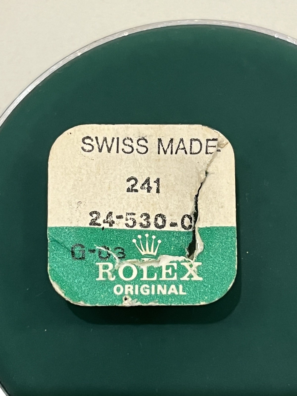 Genuine Swiss Made Rolex Steel Crown For GMT Datejust 241 24-530-0 Open Blister