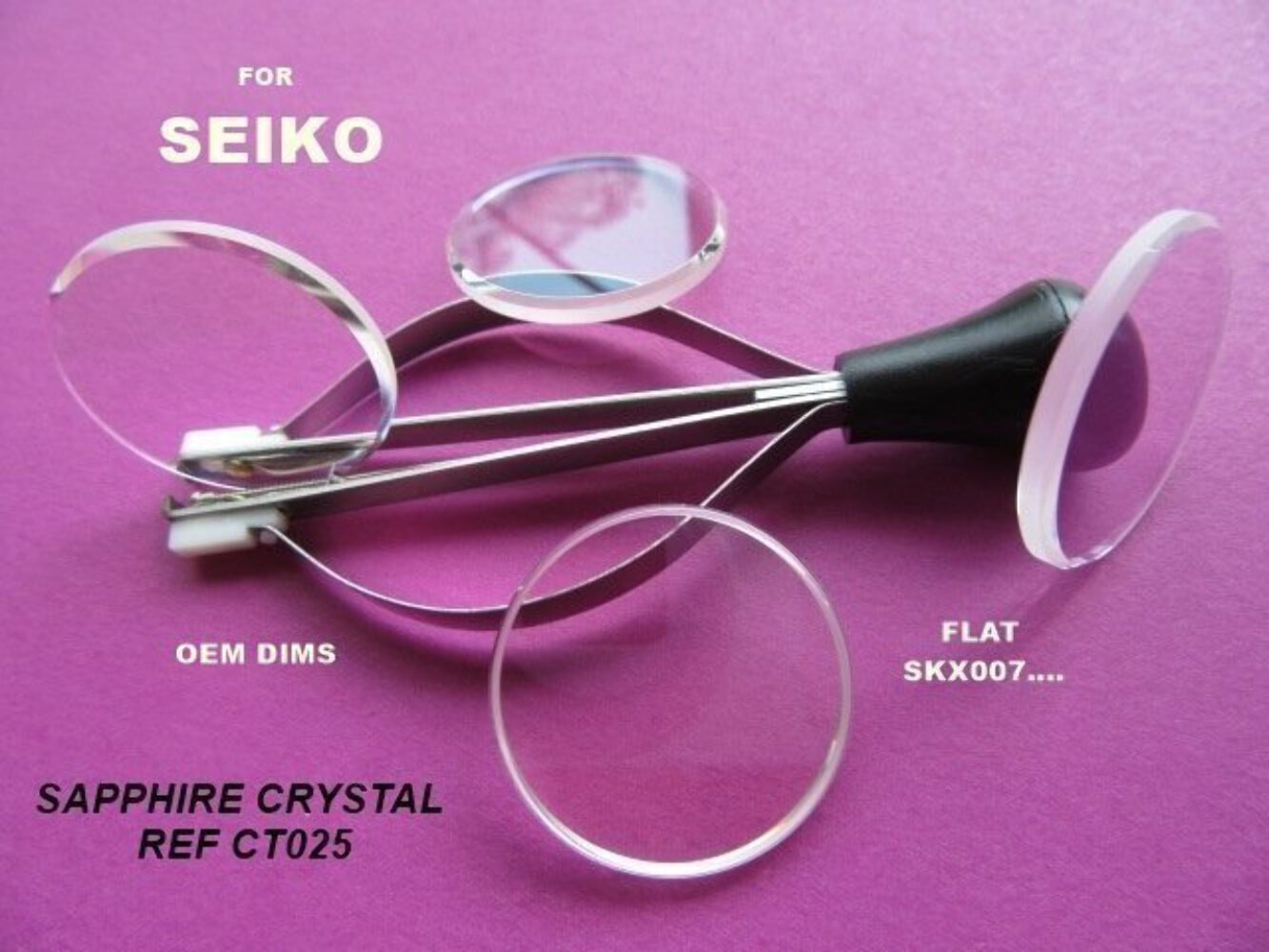 Watch Crystal Only for SKX007/SRPD Flat Sapphire Crystal – CT025
