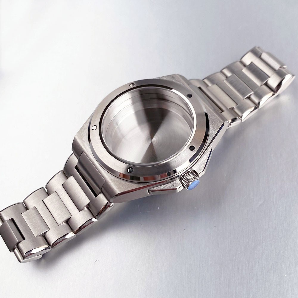 PVD Black 40mm Sapphire Dive Watch Case 20ATM Waterproof Fit NH35 NH36 NH34