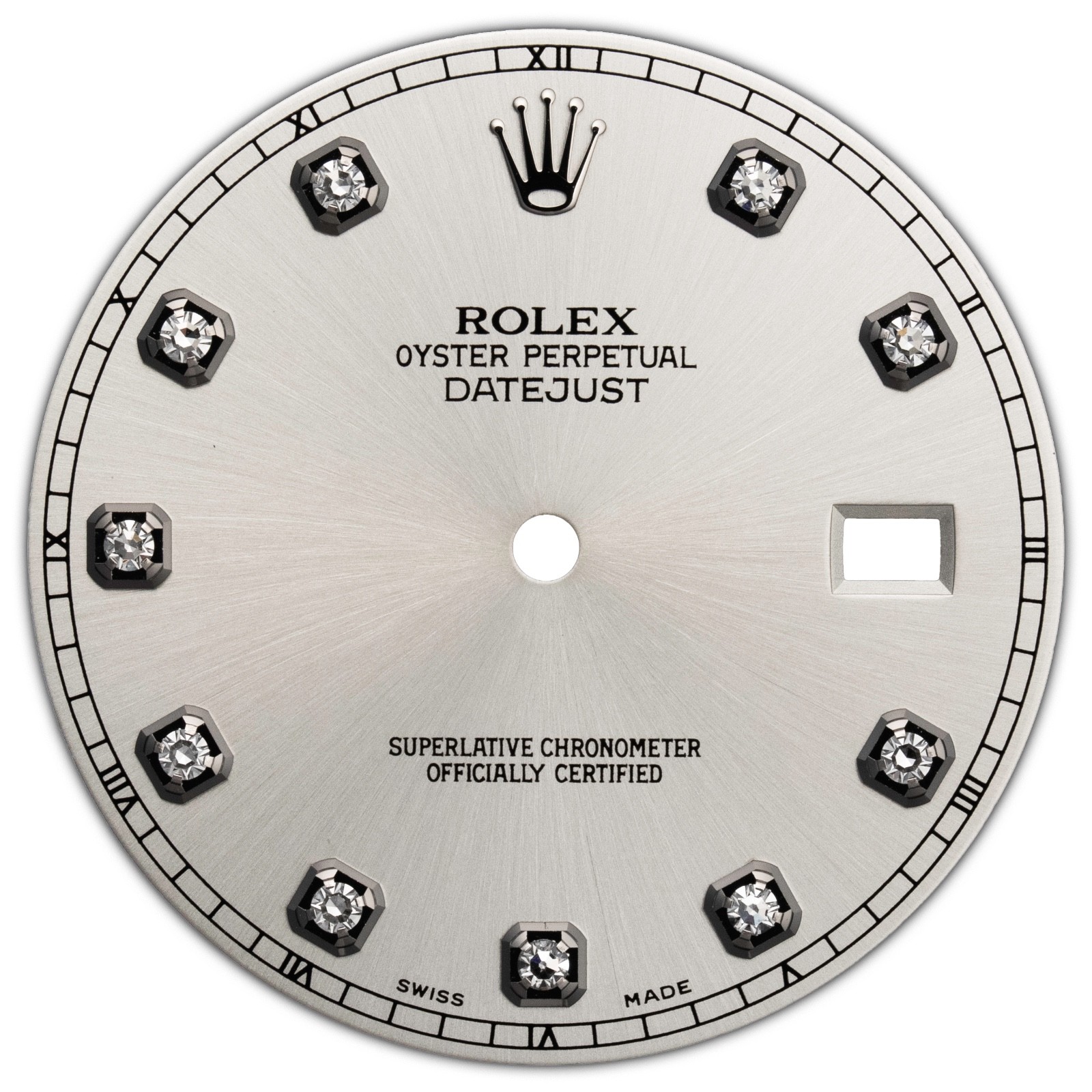 Rolex Silver Diamond Numeral Markers Dial 41mm Datejust II 116334 / 116300