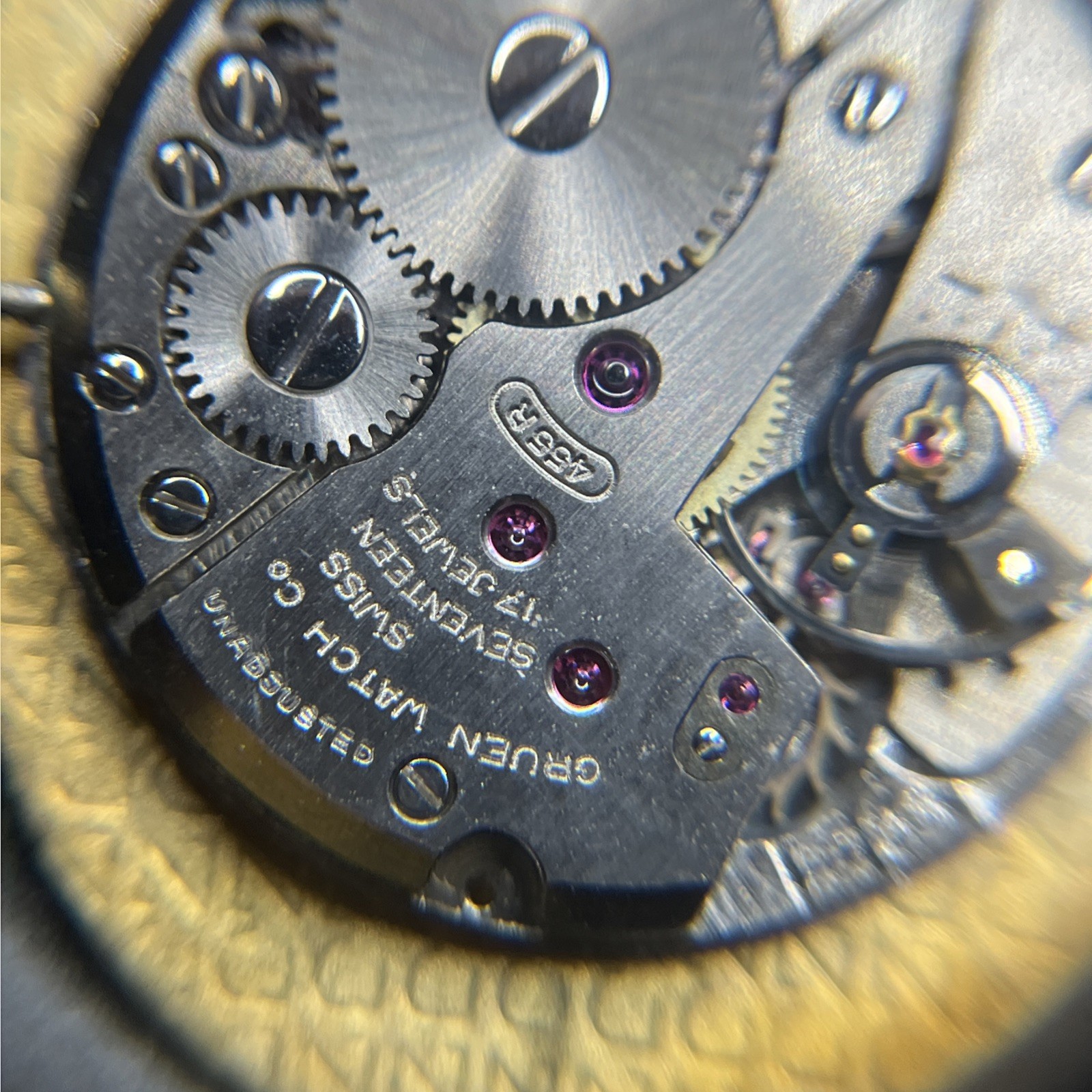 Gruen Cal. 455R Movement With Dial And Hands (00)