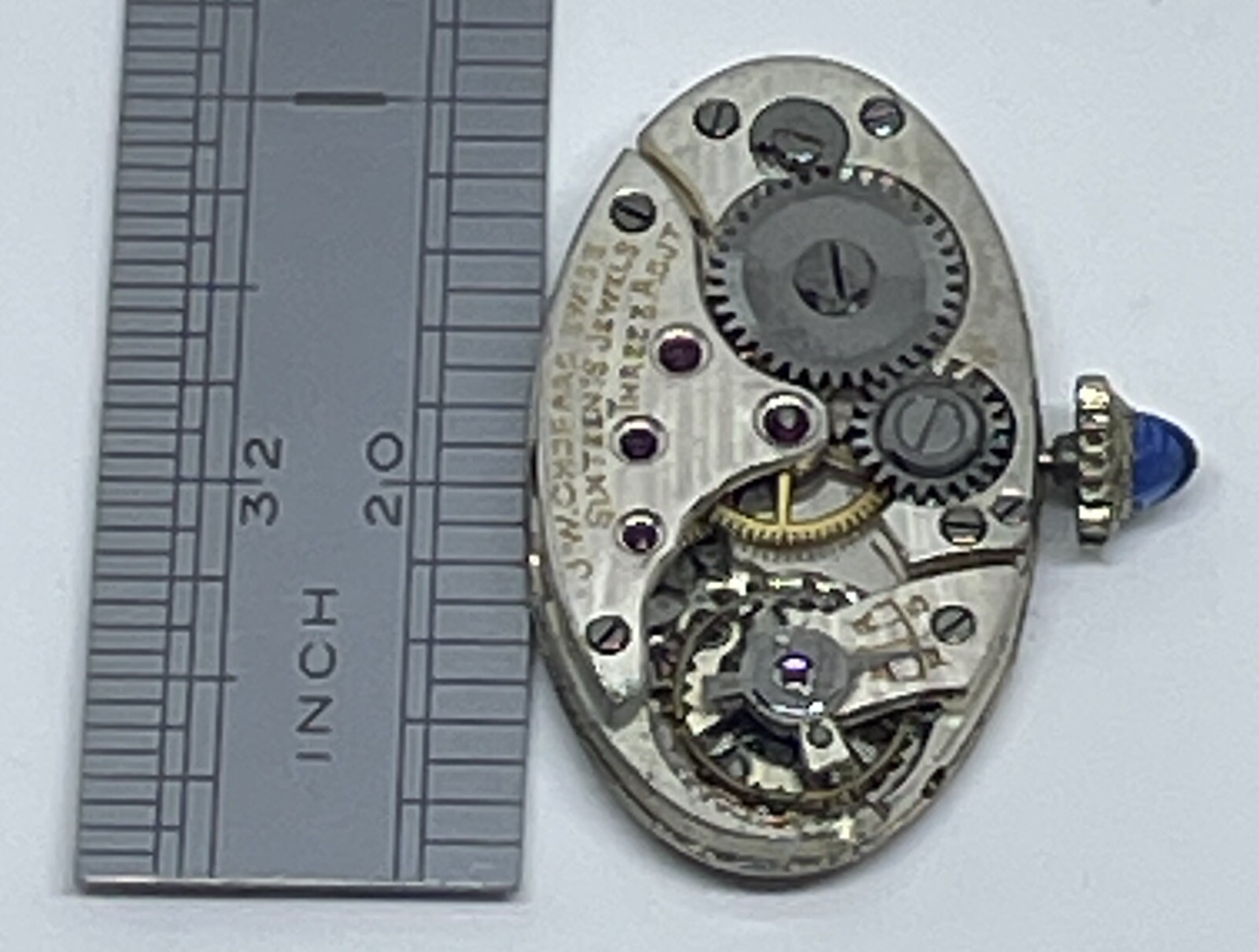 JW CHOPARD MOVEMENT Swiss 16 Jewels 3 Adjustments Does Not Run/For Parts