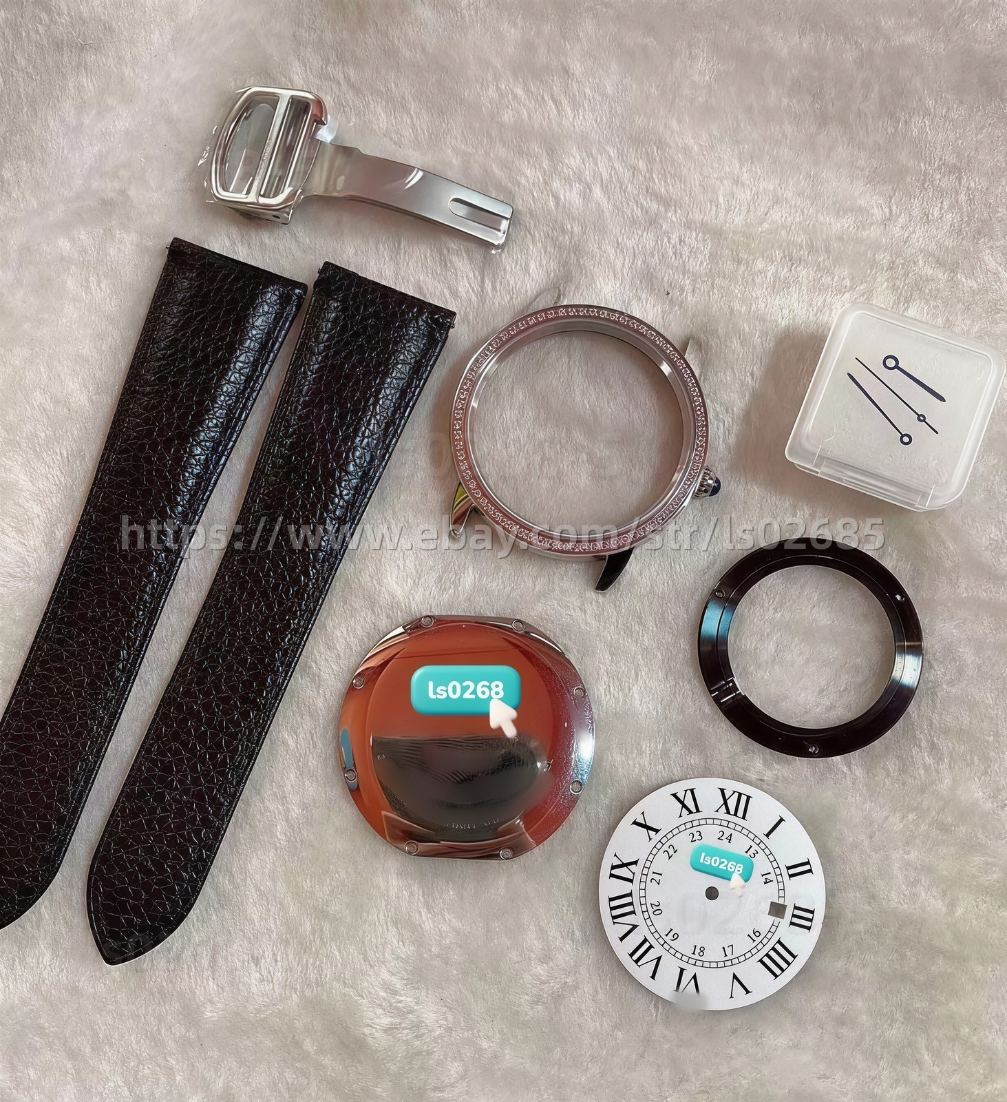 DIY SET for 2892 9015 Movement 42mm Sapphire Leather Strap