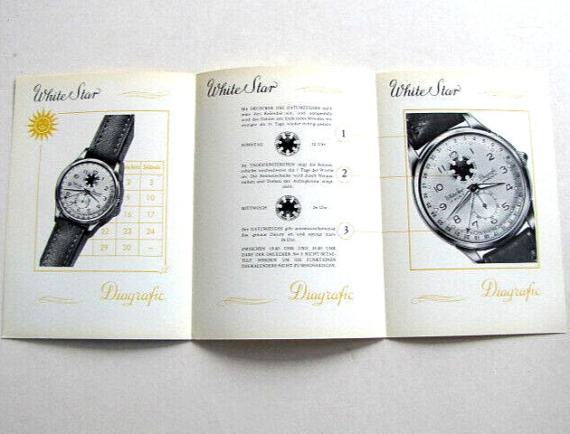 Diagrafic White Star, with VENUS movement handwinding. NOS, swiss made. RAR!!