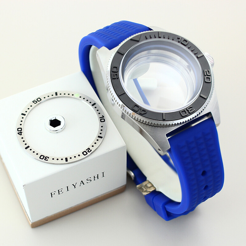 40mm Stainless Steel Watch Case Strap Sapphire Glass For Seiko Nh35/36 Movement