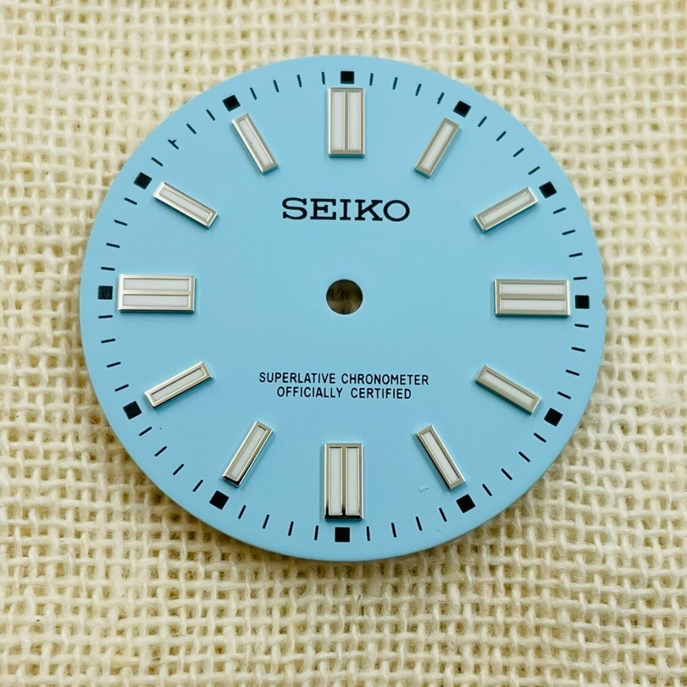 28.5mm Watch Dial Green Luminous For Seiko NH35 NH36 Movement Diary Watch Dials