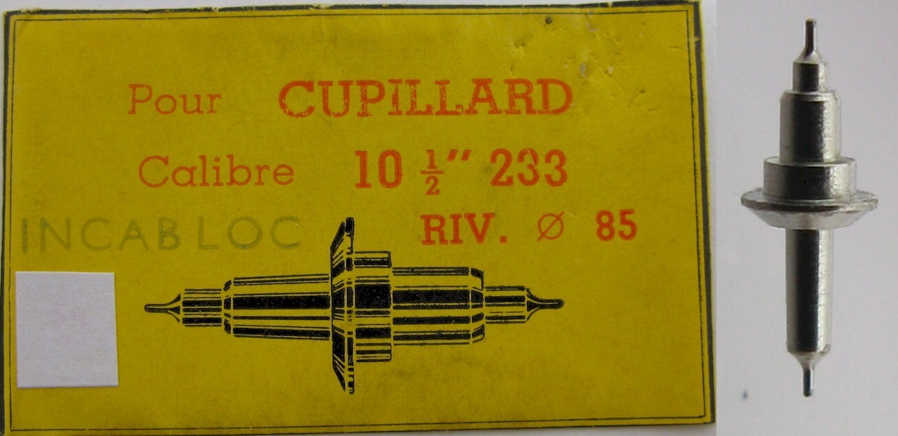 Cupillard 233 rivure 85 incabloc watch part: balance staff (723) x1