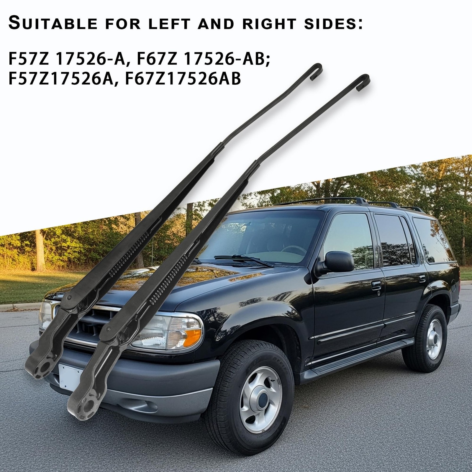 42630 1 Pair Front Windshield Wiper Arm Kit Fits Compatible with Ford Explore…