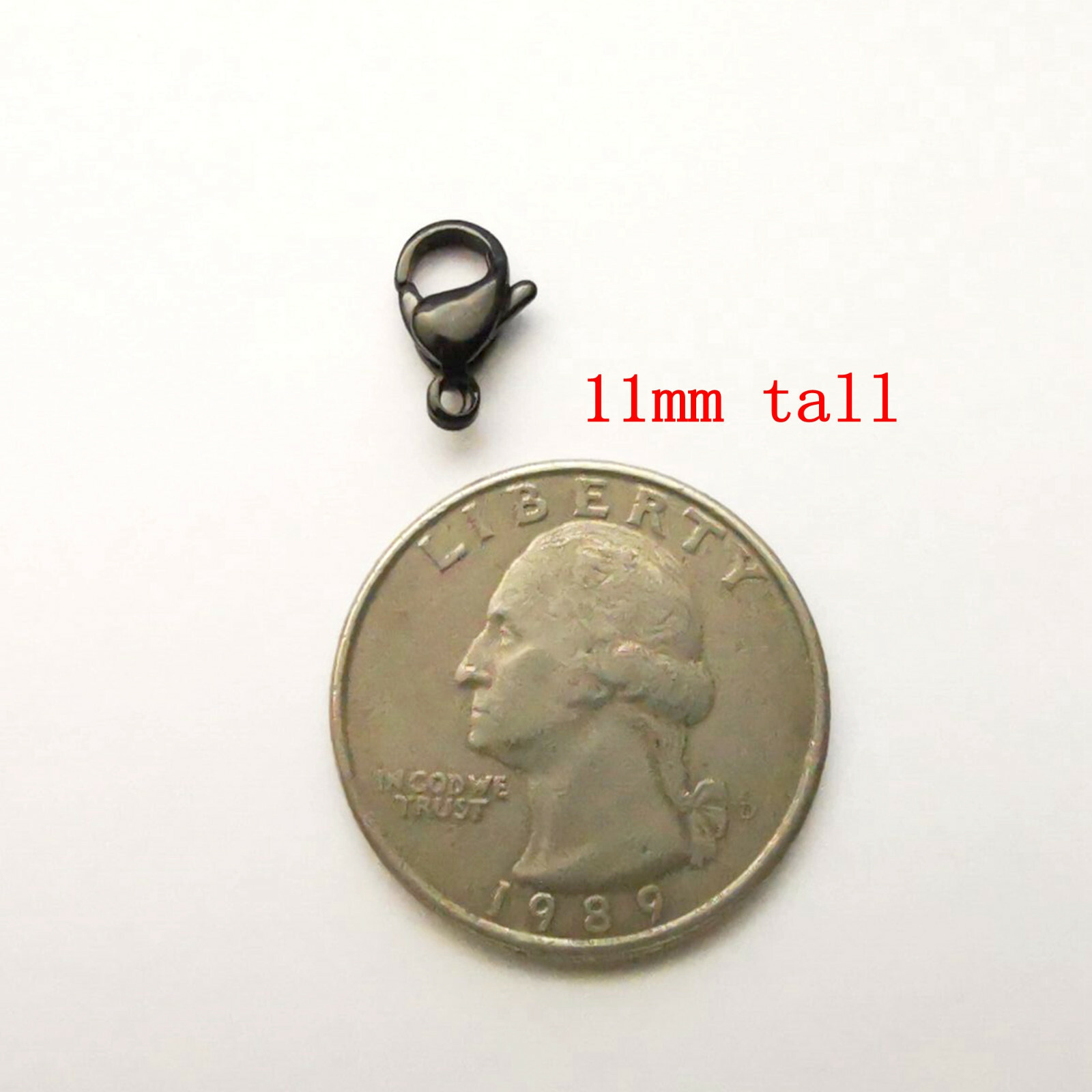 Black Lobster clasp stainless steel 11mm/12mm hook Suitable for all kinds of DIY