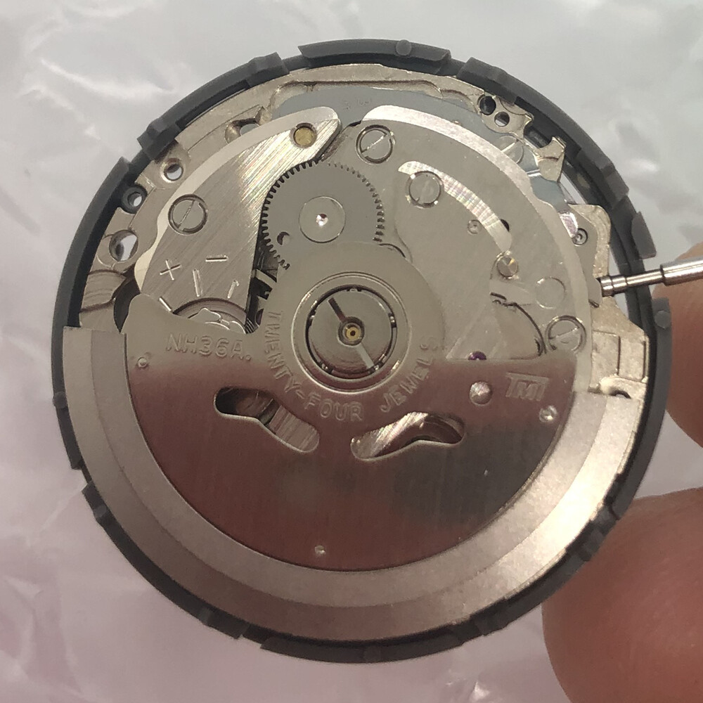 SEIKO Mechanical Watch Movement NH36 Black Datewheel 3/3.8 O’Clock Crown