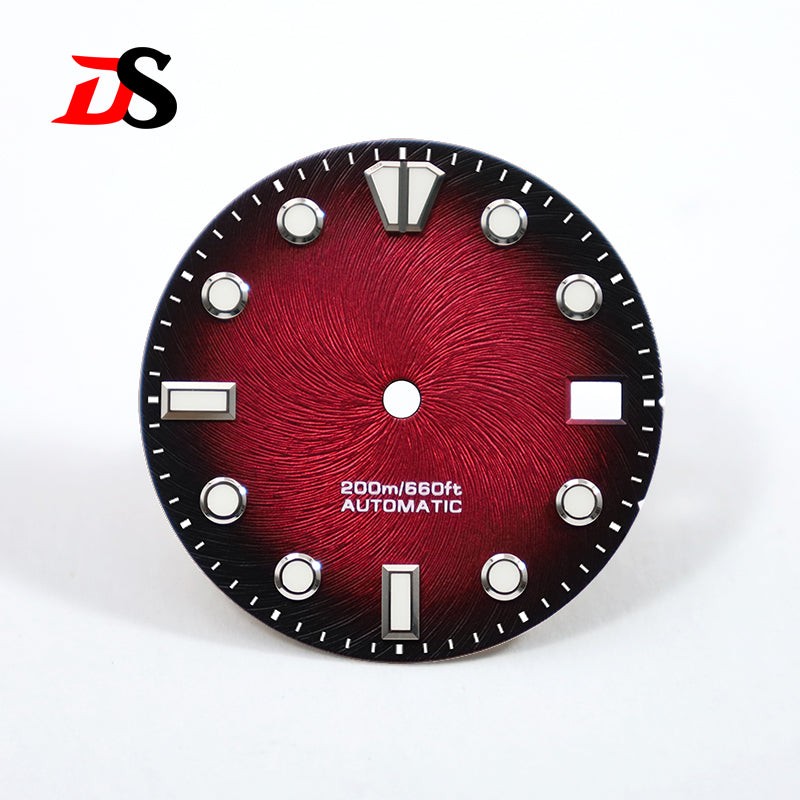 DS Texture Sunburst GS Diving Index Dial Blue Green C3 Lume NH35/34 28.5mm S Mod