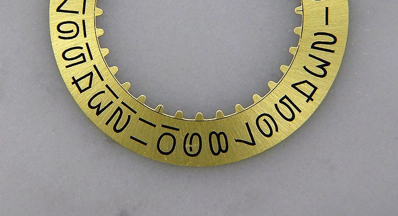 Genuine Rolex Submariner 1680 GMT 1675 Gold Metallic Date Disc 1560 1570 1575