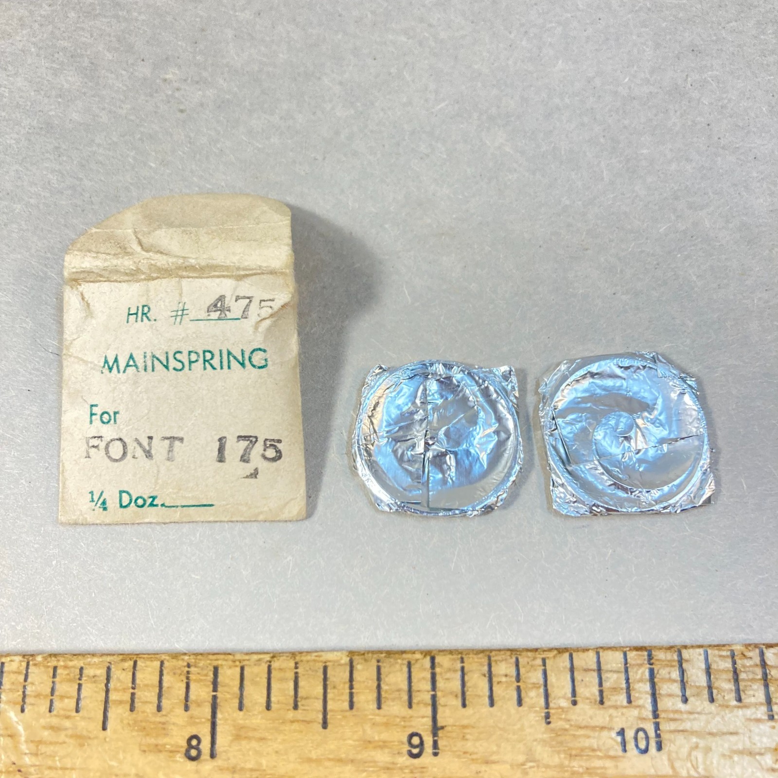 Vintage Mainspring HR#475 for Font 175 4 Pc Replacement Parts