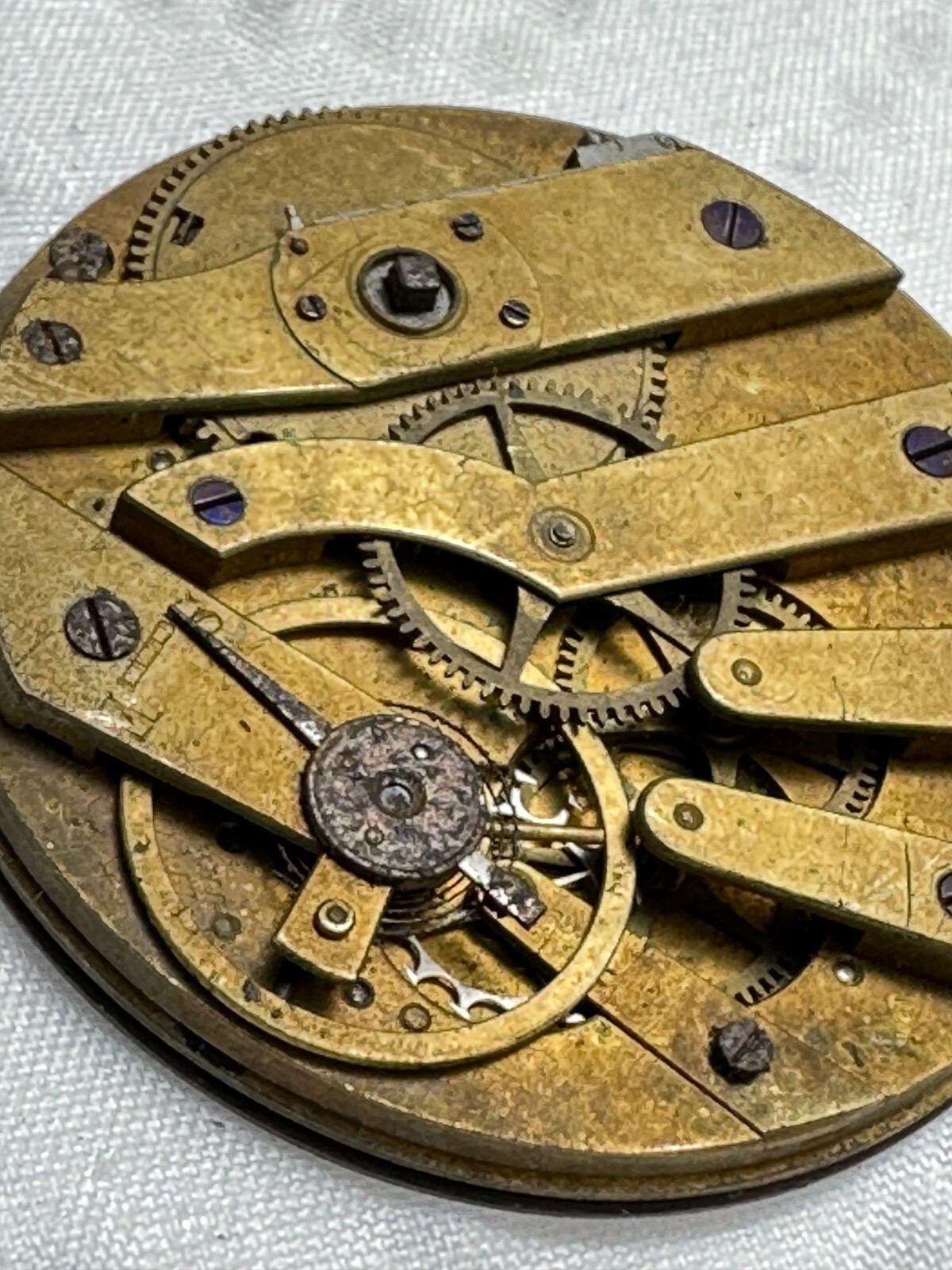 Vintage Unbranded Pocket Watch Movement NOT WORKING PARTS ONLY Steampunk Craft
