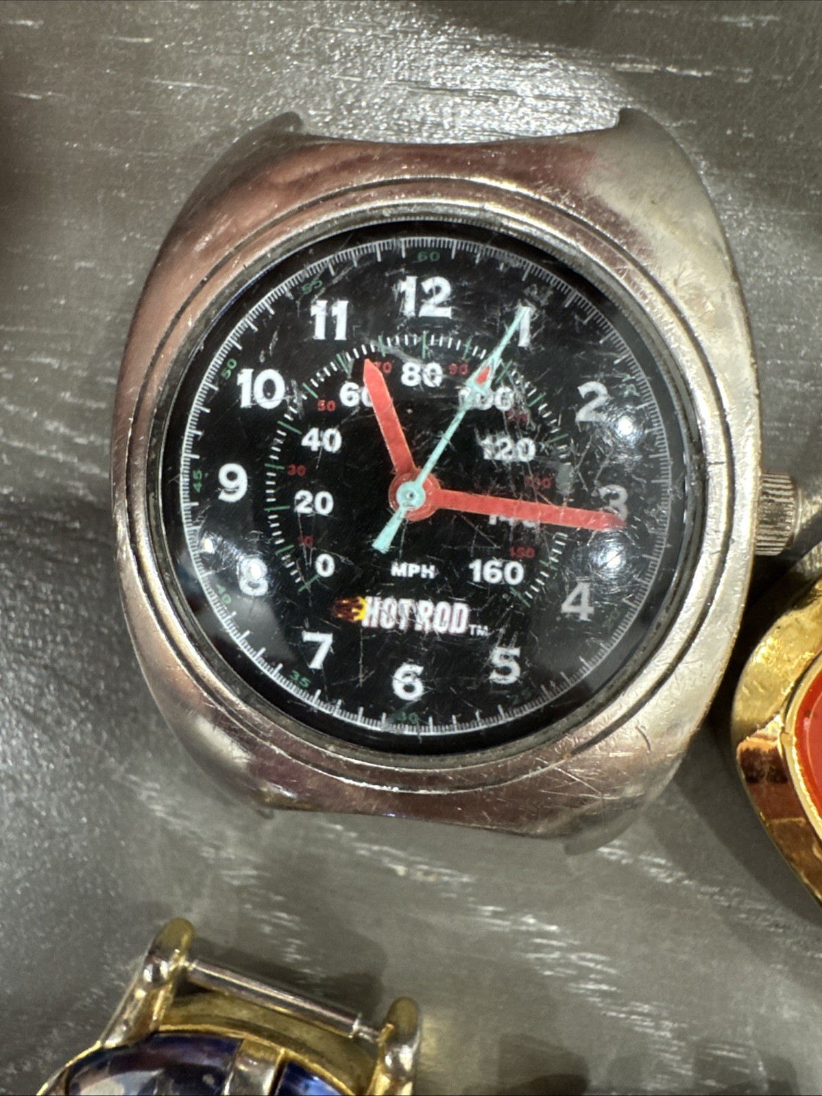 Vintage Lot Of 8 Watches Without Bands For Parts Or Repairs. Unique, Collectible