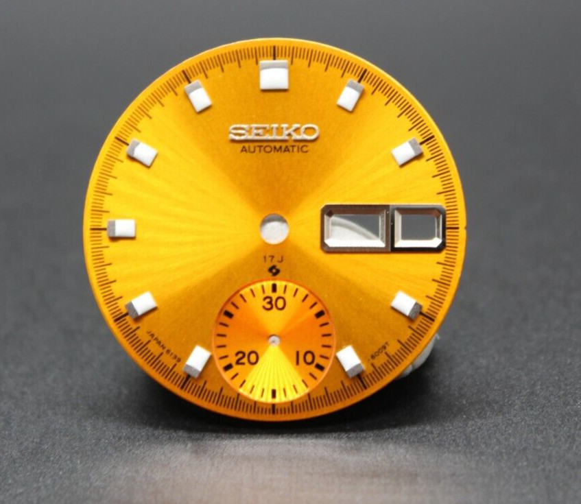 17J Yellow Dial for Vintage Seiko Chronograph 6139-6005 6139-6002 6139-6009