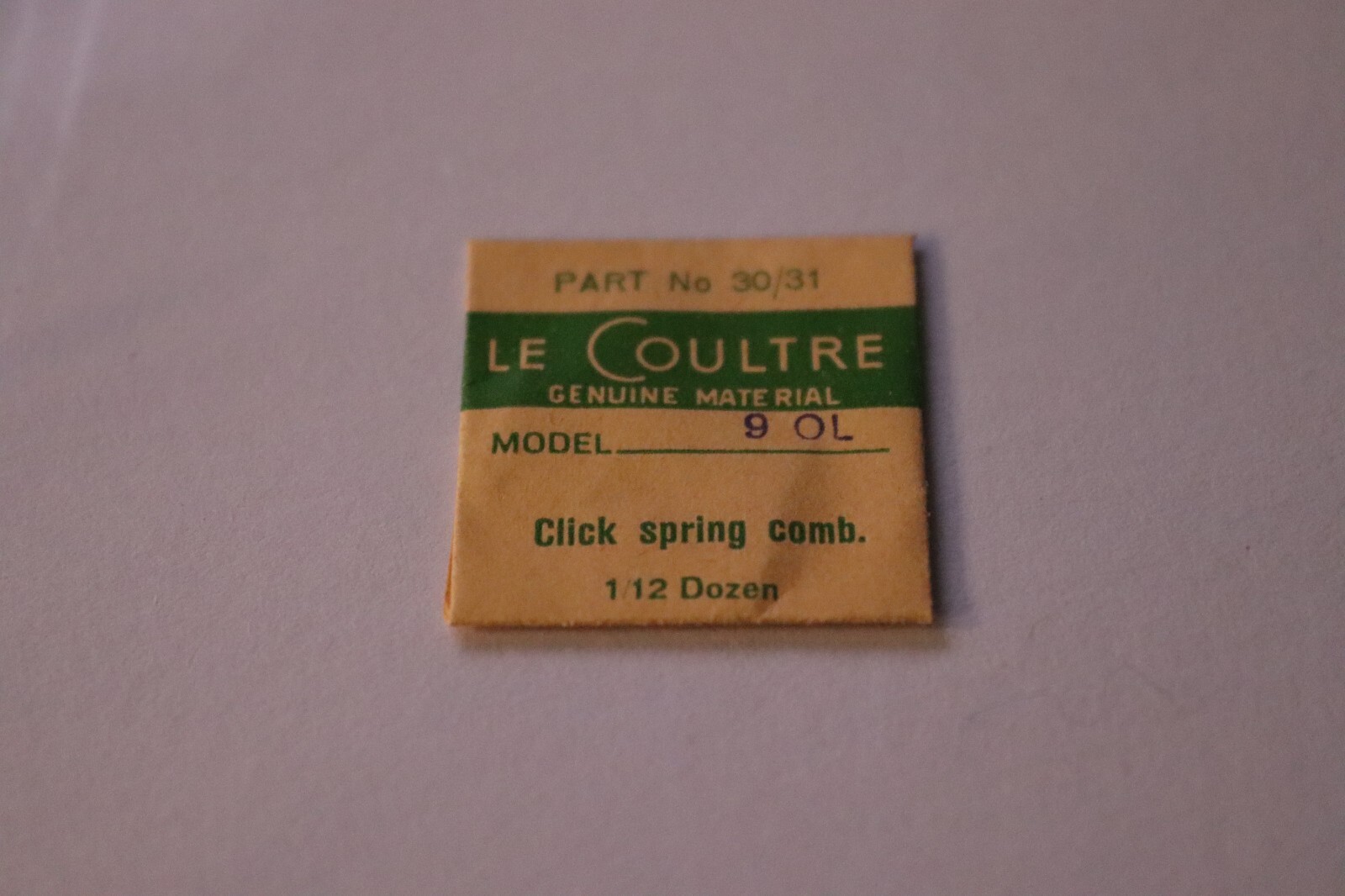 Jaeger LeCoultre Part# 434 Click & Spring Combo By Caliber