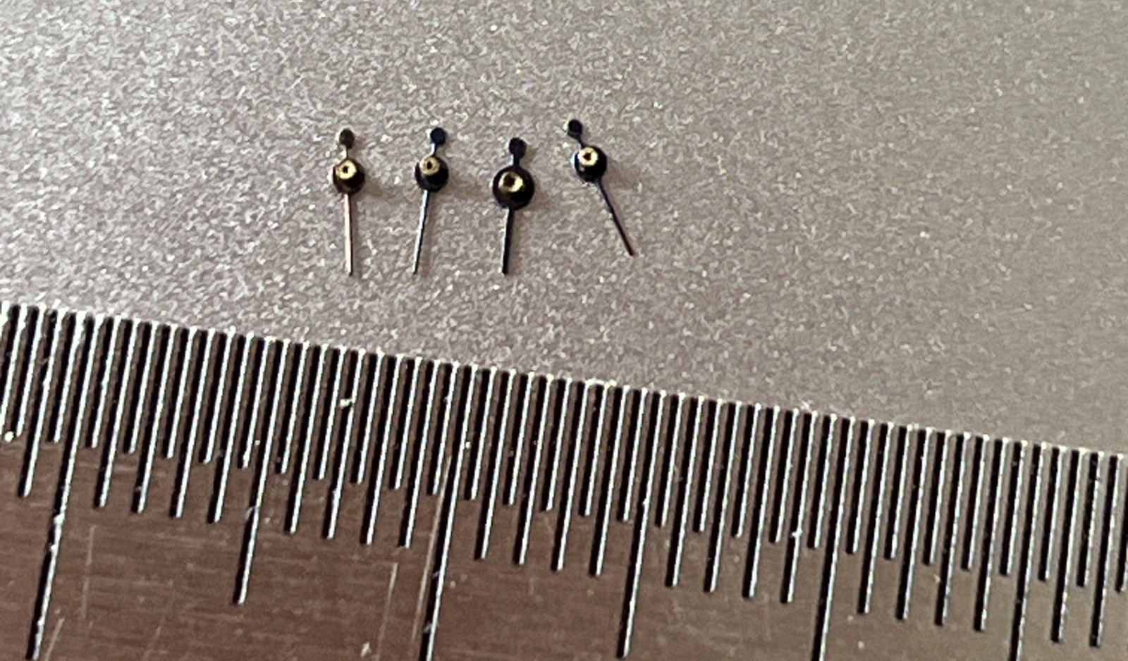 LOT OF 4 Watch Sub Dial Hands Blue Total Length 4 mm