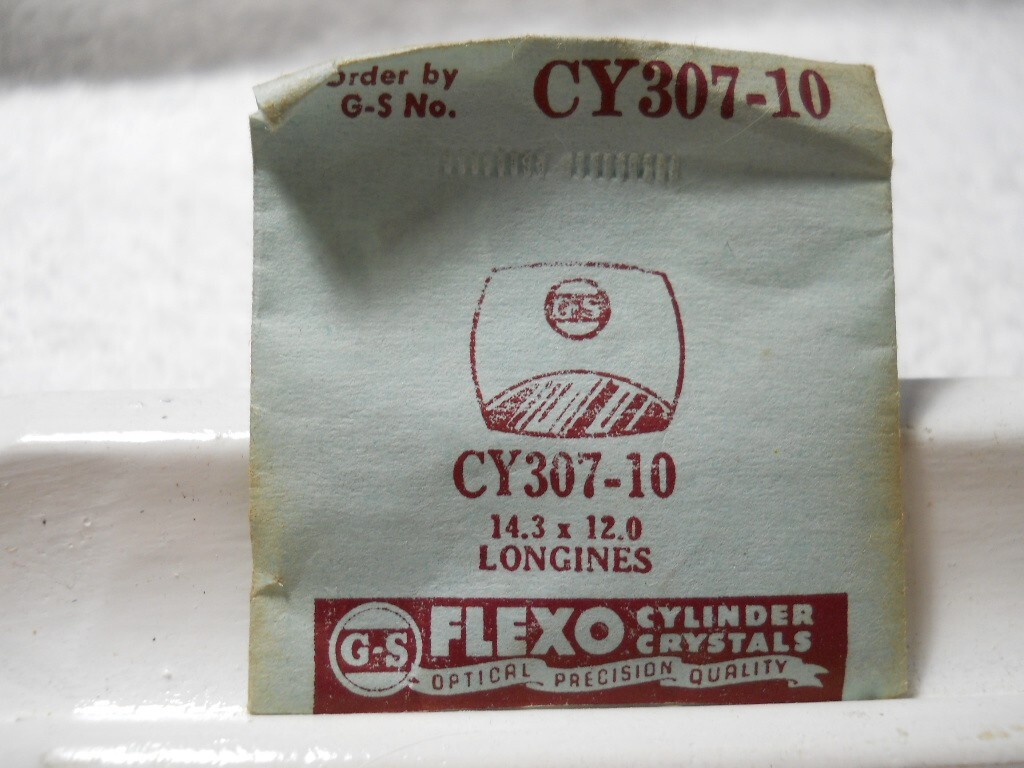 GS CY307-10 Watch Crystal Fit Longines – 14.3 x 12.0 mm – Replacement / Repair