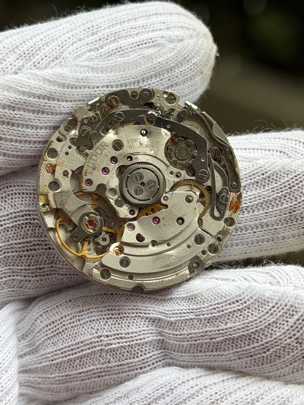 TUDOR Chrono DAMAGED MT5813 MainPlate & Movement For parts or restore