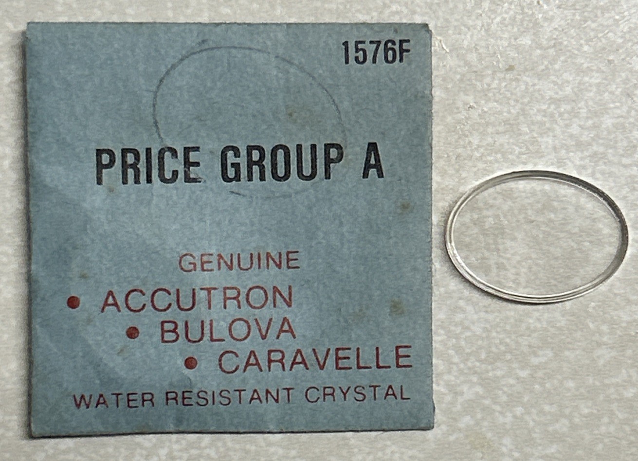 Vintage Genuine Bulova Accutron 1576F Watch Group A Crystal NOS