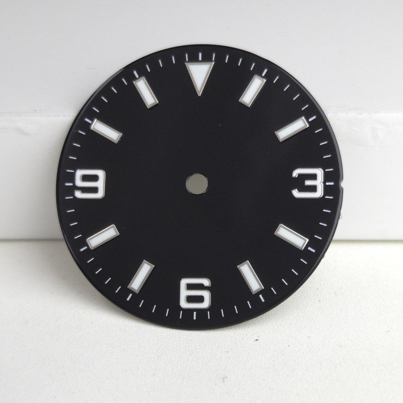 29mm No Logo Watch Dial Ice Blue Lume for NH35/2836/8215 Movement Accessories