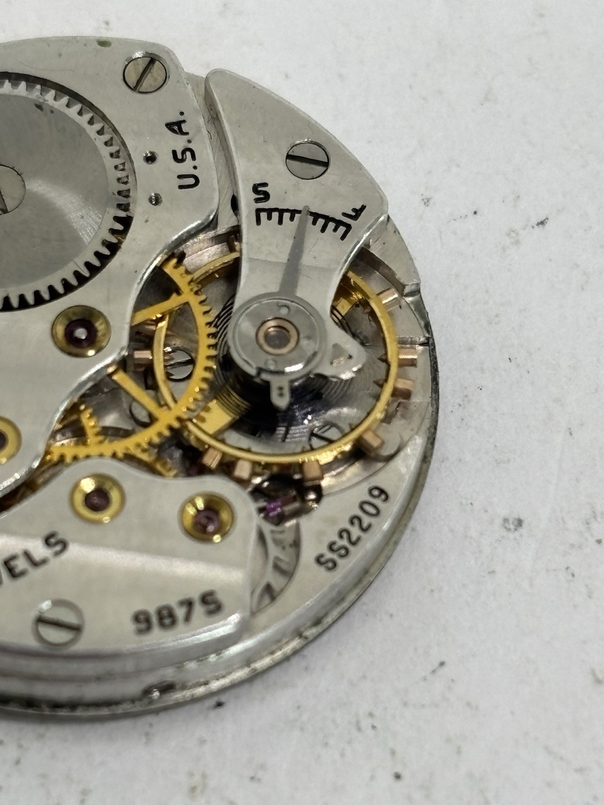 Hamilton 987s 17J Watch Movement *Not Running*