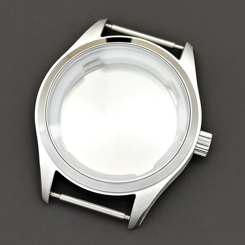 40MM Waterproof Watch Case with Silver Finish for Automatic Movements