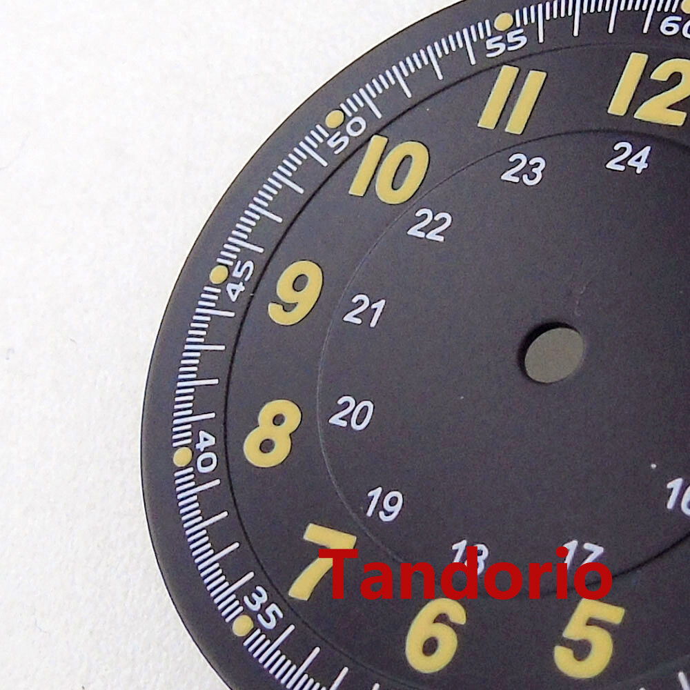 29mm Sunburst Watch Dial Face Fit NH35A NH36A Movement Arabic Numerals Mark Lume