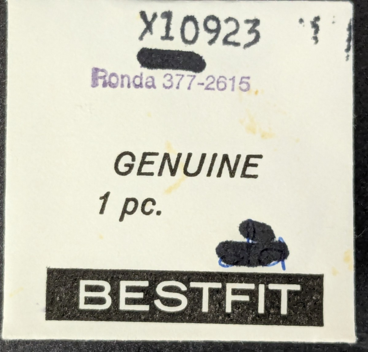 NOS Ronda / Harley 377 Date Finger Driving Wheel Watch Part 2615 Bestfit X/10923