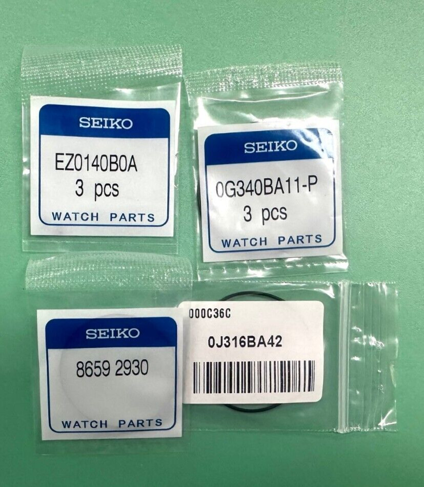 SEIKO SBDC001/003/005(BEZEL-GLASS-CASE BACK-CROWN/STEM) 4PC GASKET SET