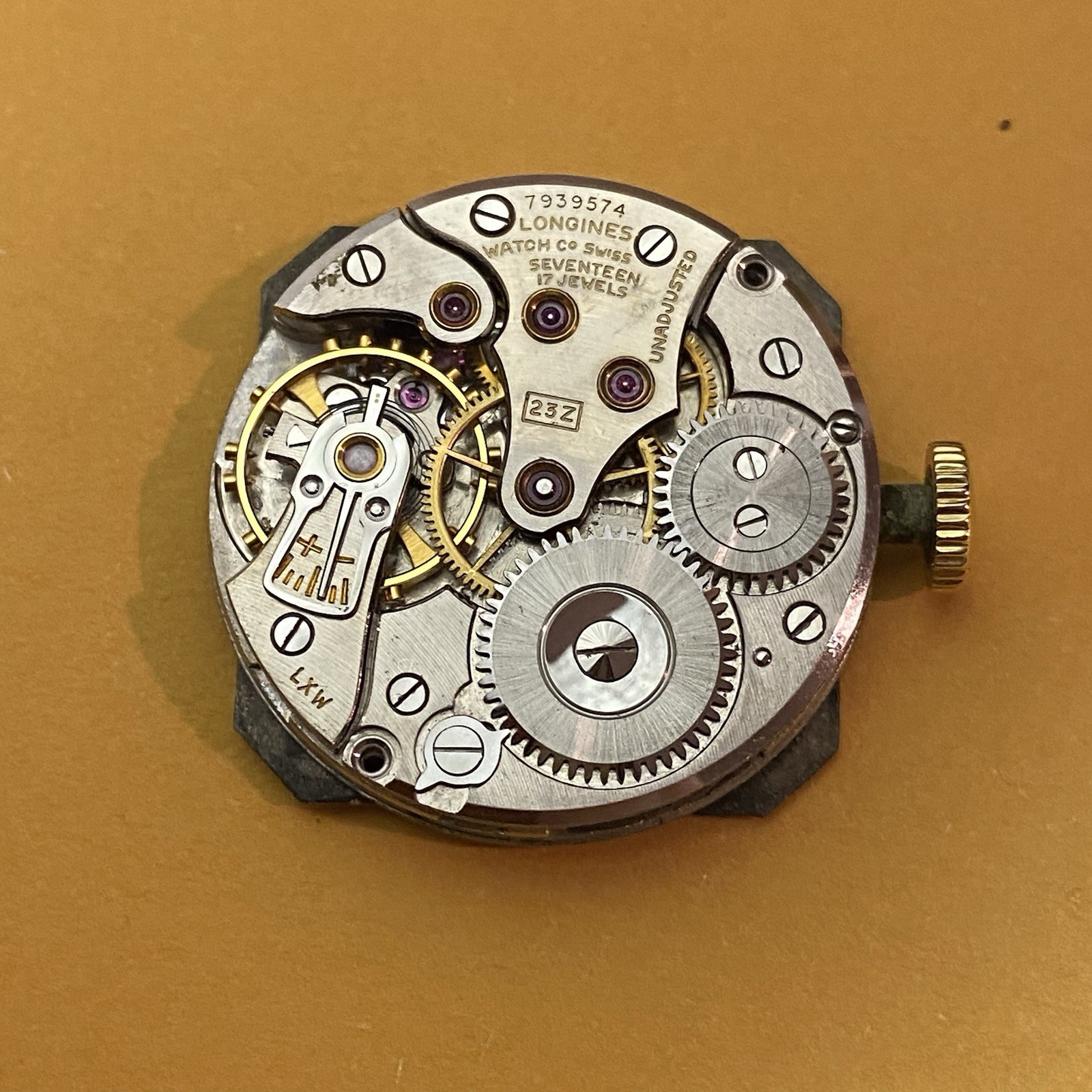 Vintage LONGINES Watch Movement – 12 Diamond Dial Caliber 23Z Complete & Running