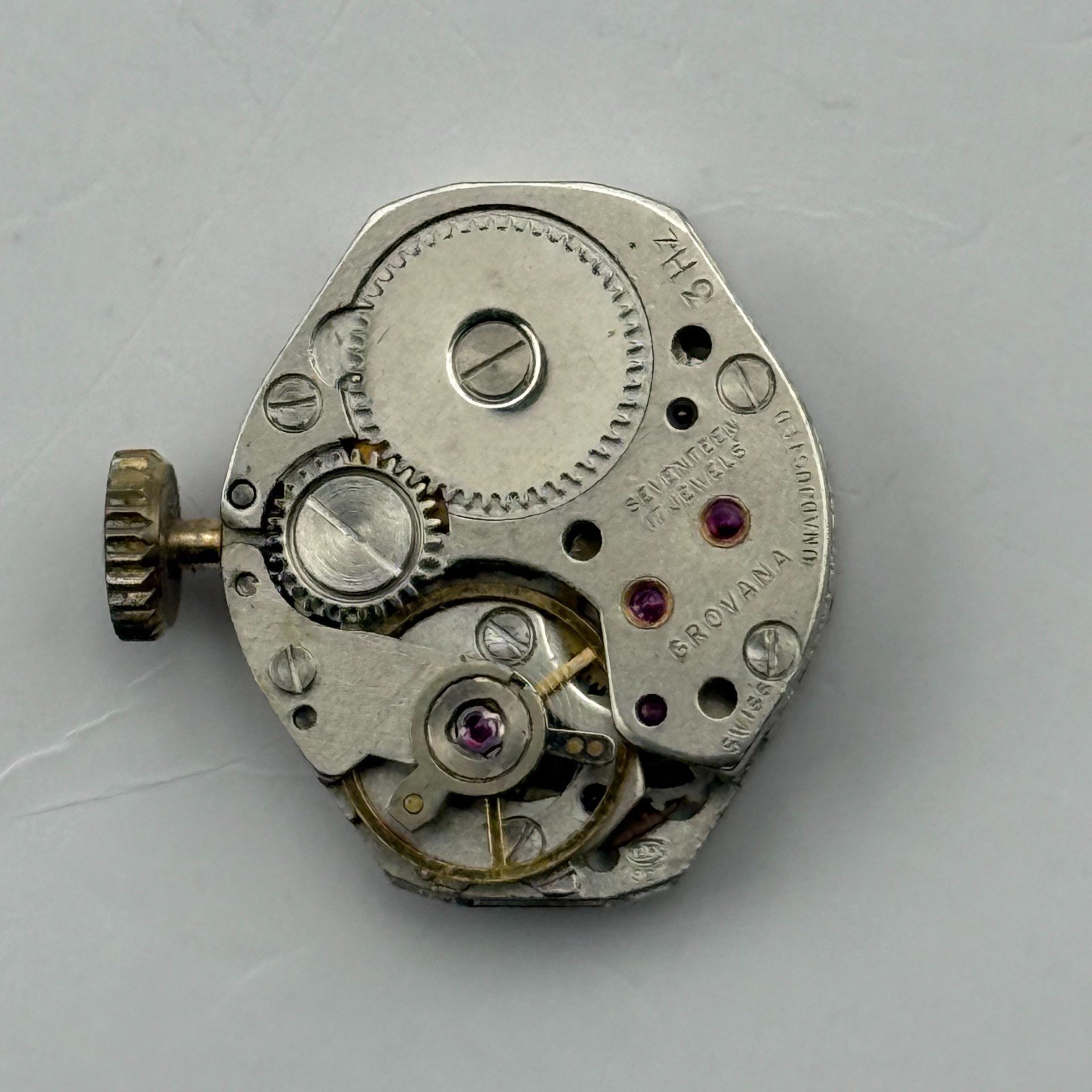 BFG 927 Watch Movement Grovana 17 Jewels Swiss Manual Wind Parts Repair 15.2mm