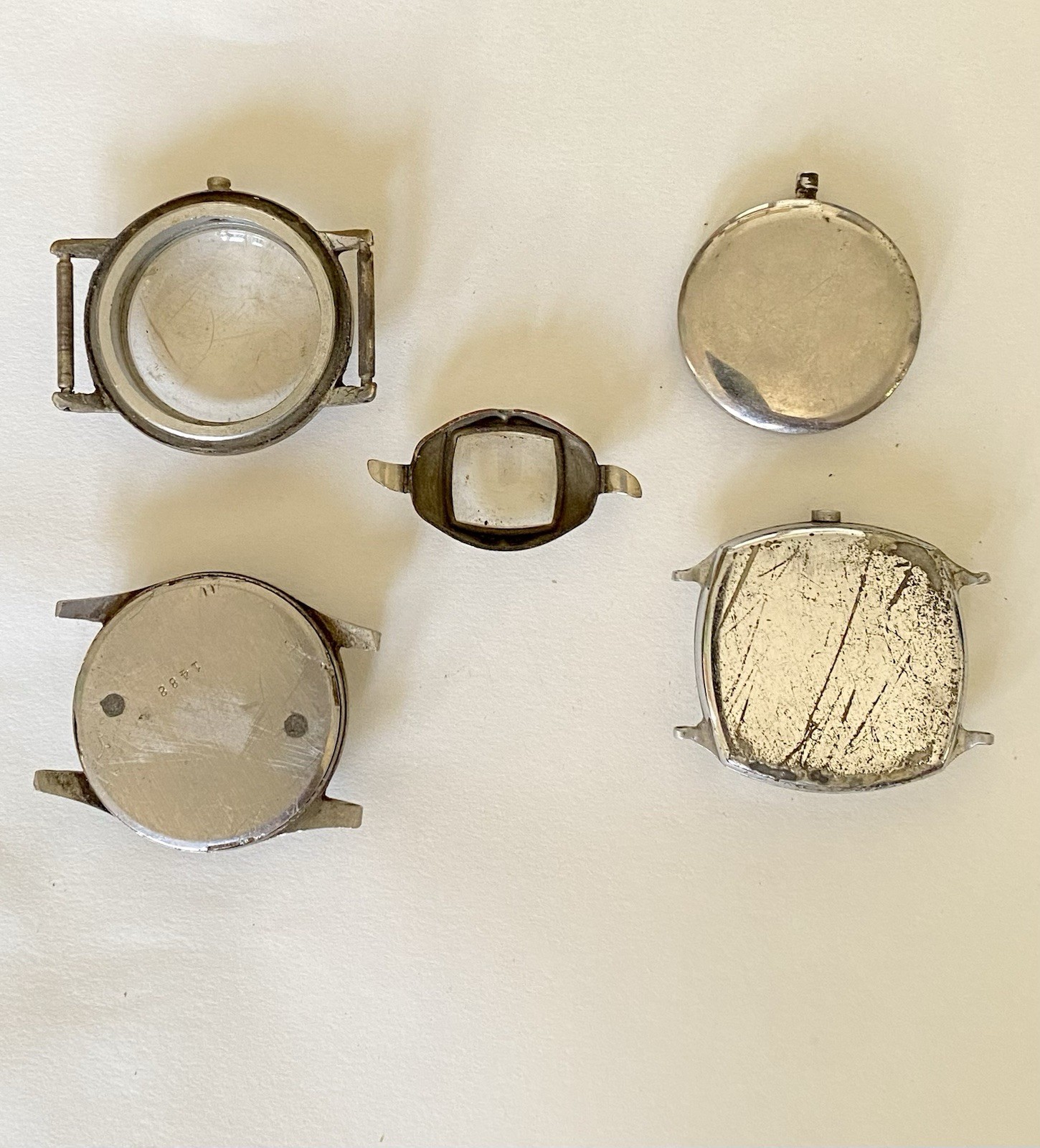 Five Vintage Assorted Watch Parts