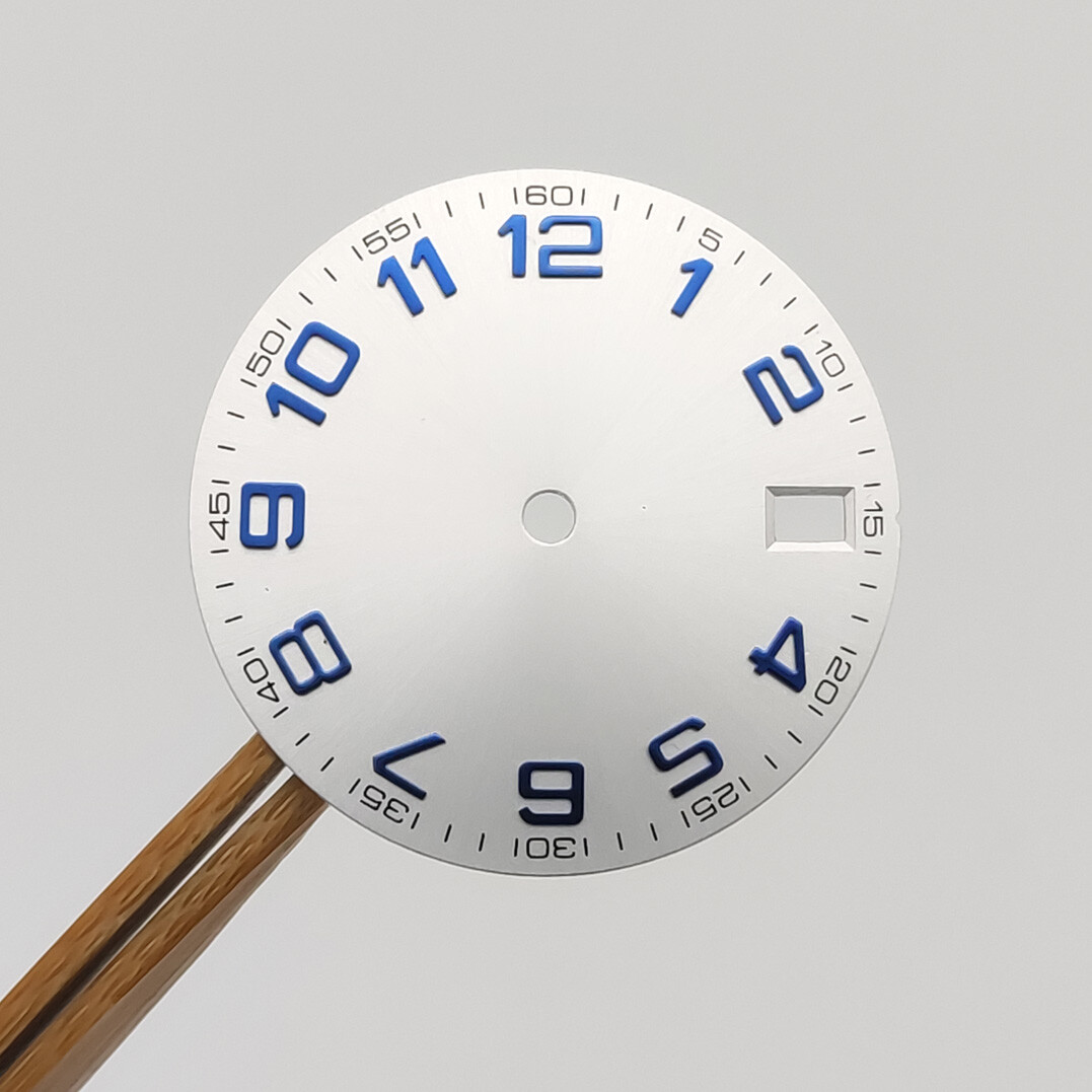 28.5mm White Watch Dial No Luminous For Nh35 Nh36 4R35 Movement Watch Accessorie