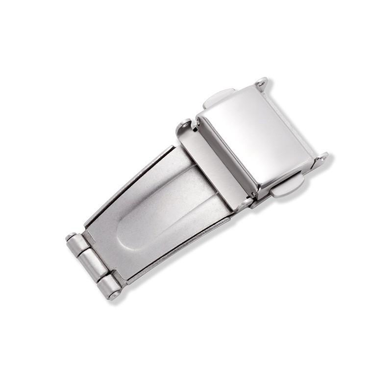 18mm 20mm 22mm Double Lock Safety Clasp Stainless Steel Watch Buckle