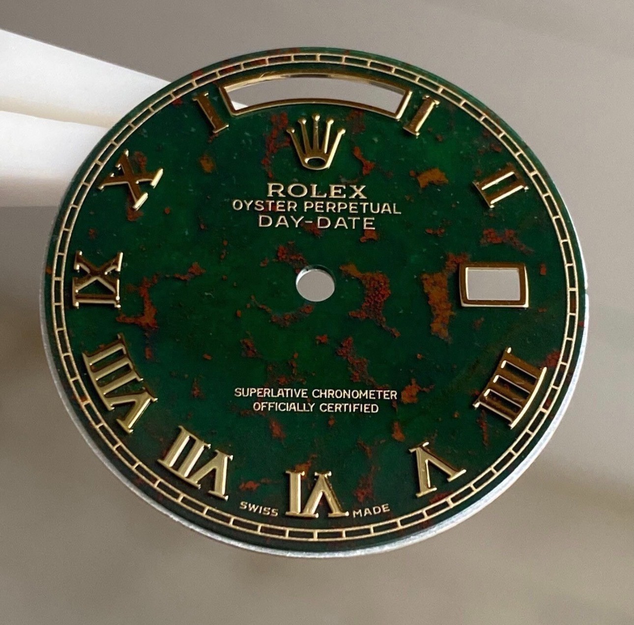 Quickset President Custom Blood Stone Roman Dial For Rolex 18038 18238 118238