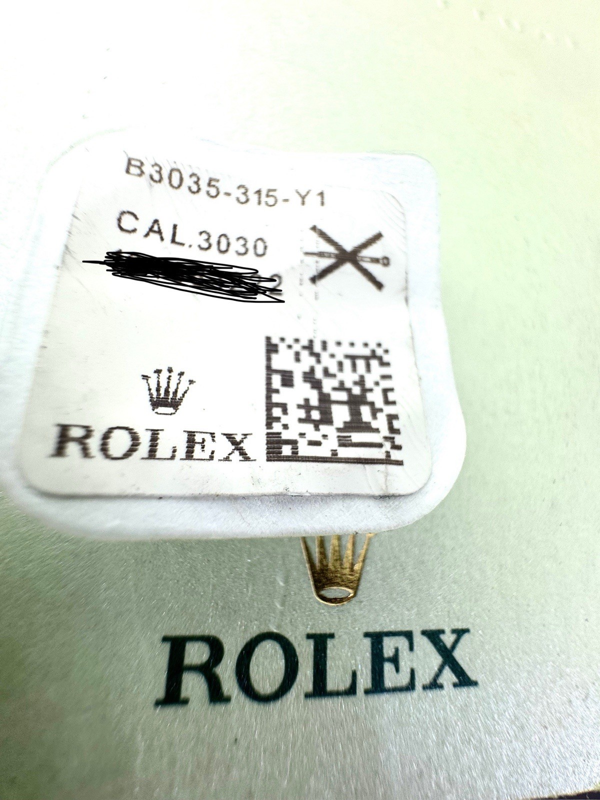 Rolex Watch BARREL COMPLETE W/ MAINSPRING REF B3035-315-Y1 PACKAGING SWISS MADE