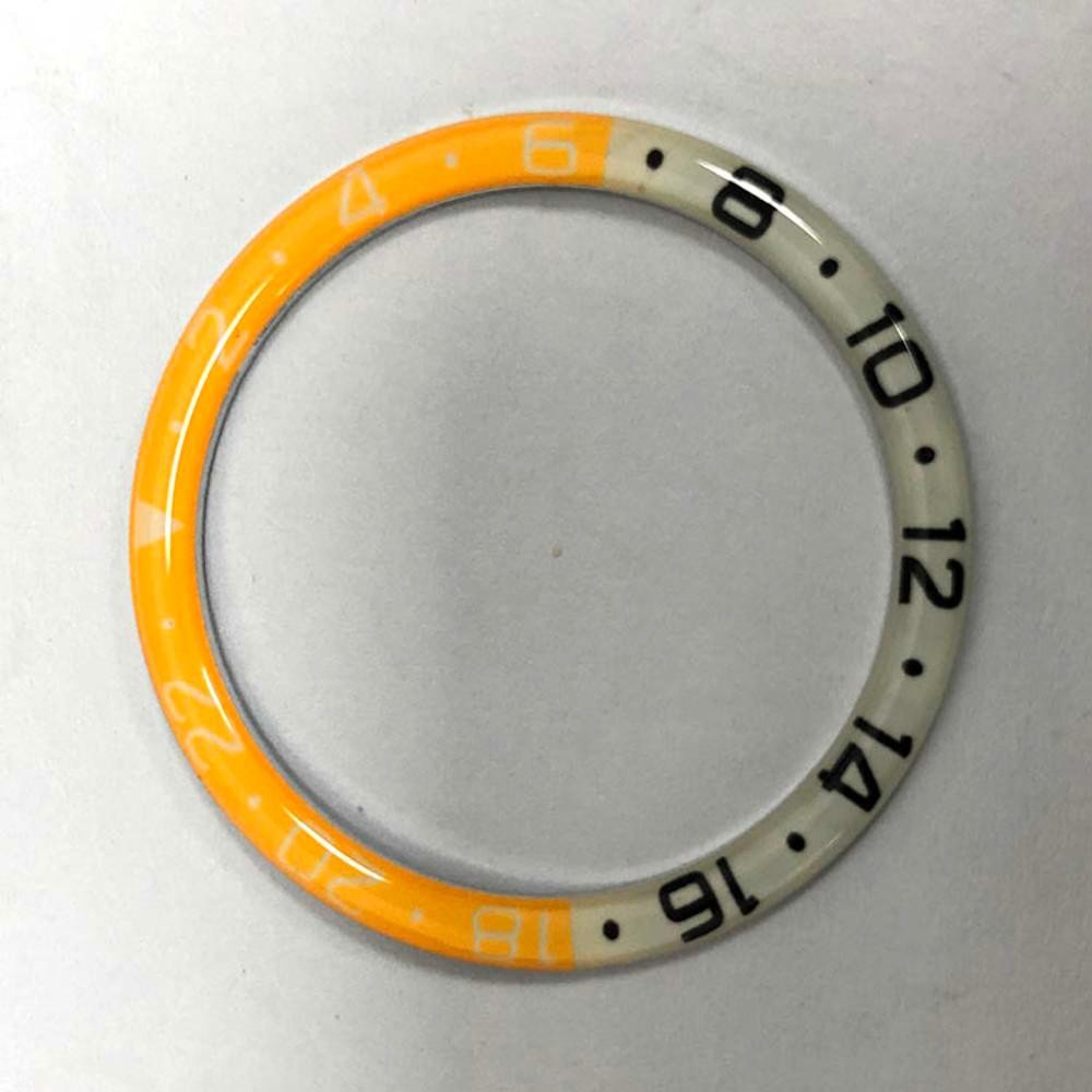 For GMT Watch Case 38MM-31.3MM Aluminum Bezel Blue Luminous Watch Bezel Insert