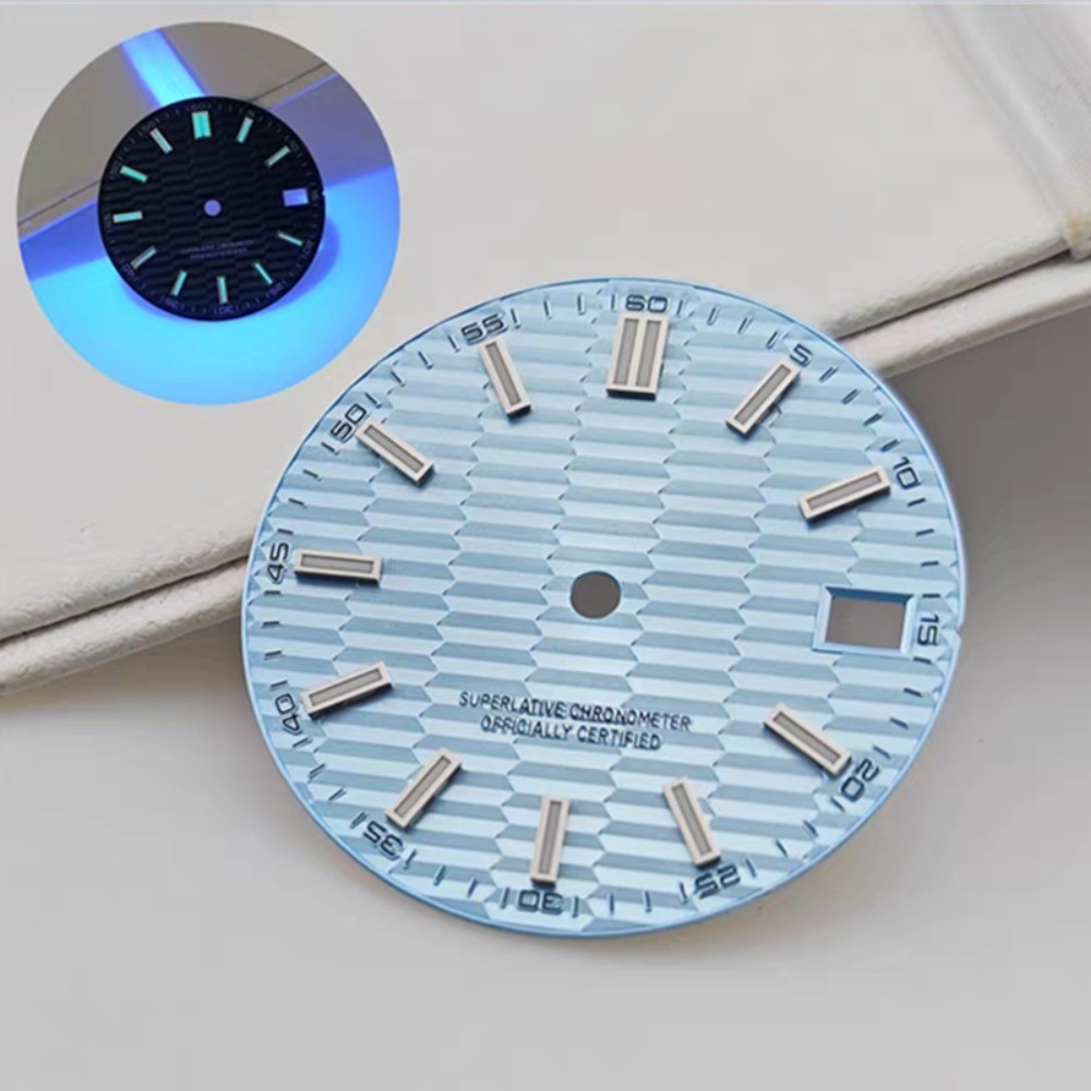 NH35 Dial 28.5mm Blue Stripe Dial Blue Luminous for NH35/36 Movement Watch Parts
