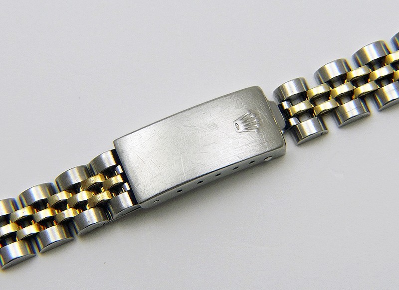 Genuine Rolex 14k Gold SS Ladies Bracelet 62523-D14 Clasp & 13mm End Links 468