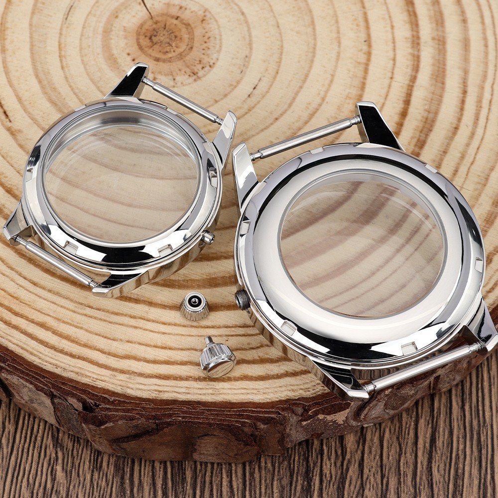 Steel Silver Watch Cases 40.6mm/33mm Modify Seiko Mods For Seiko NH35 34 NH36 38